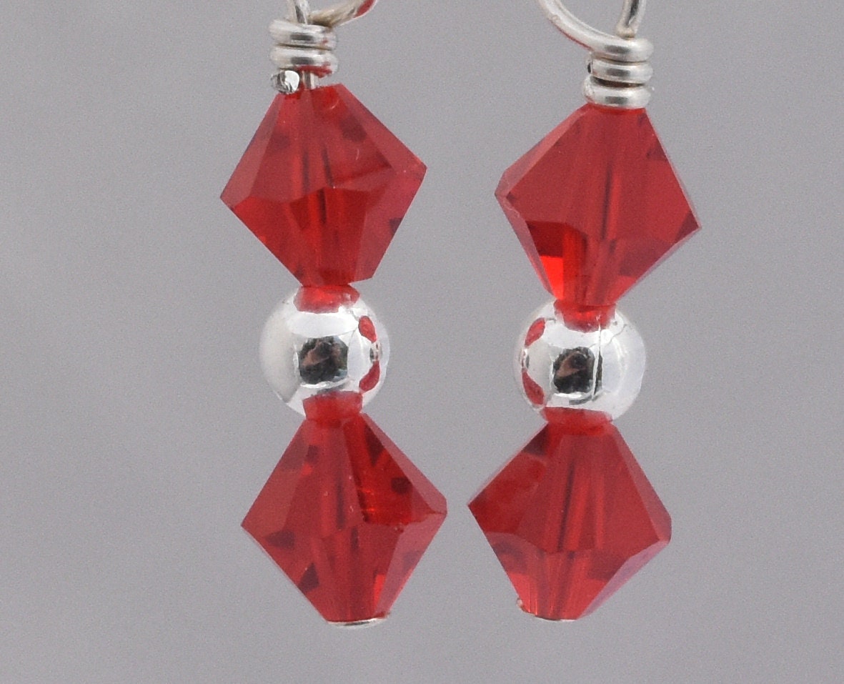 Red Crystal Earrings