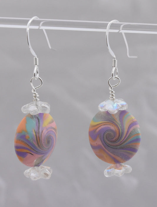 Pastel Polymer Clay Bead Earrings