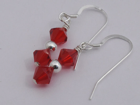 Red Crystal Earrings