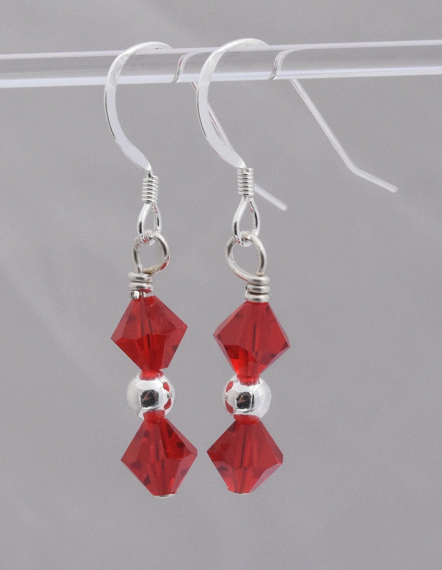 Red Crystal Earrings