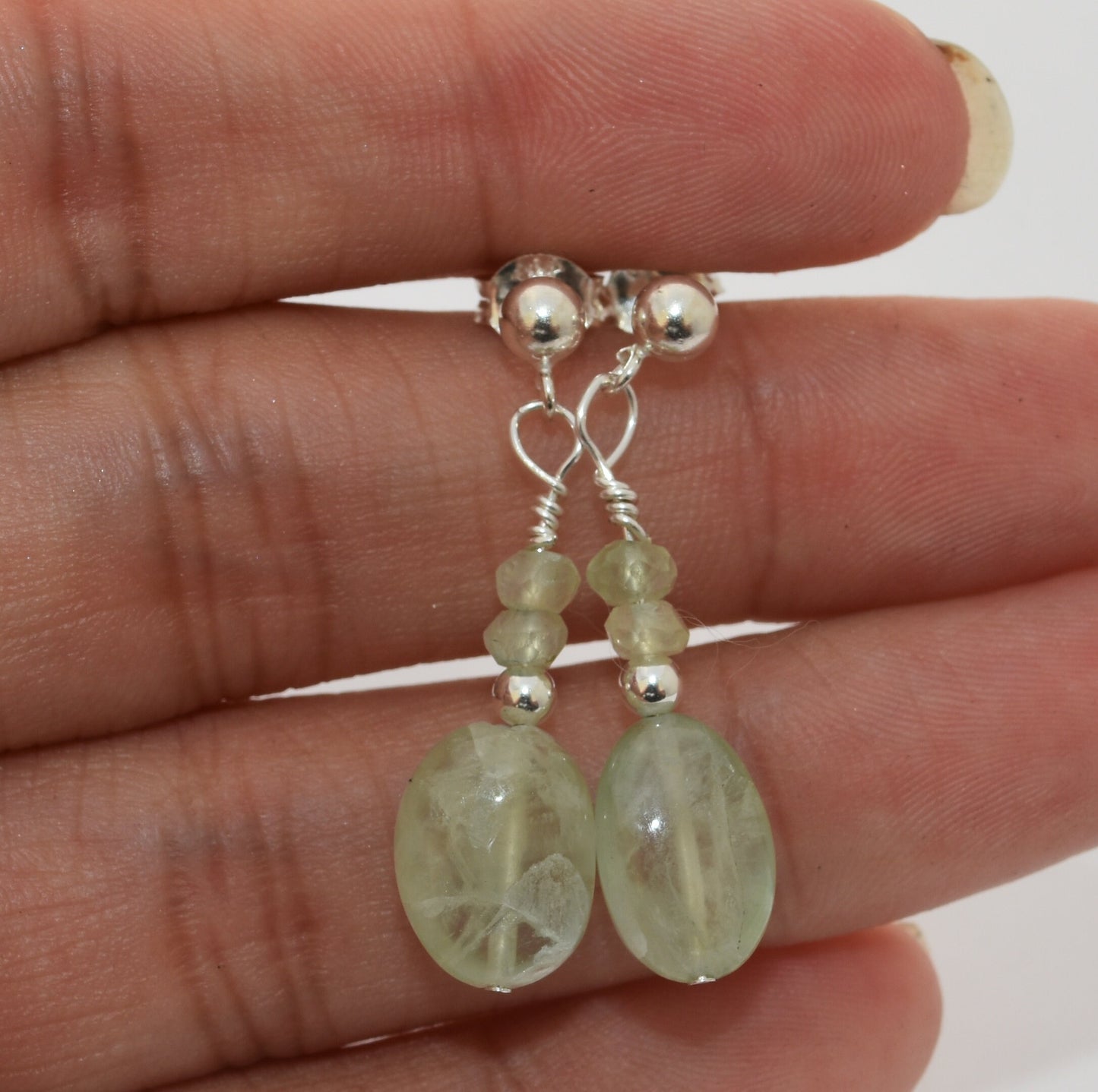 Prehnite Earrings