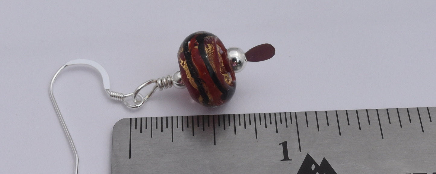 Red Lampwork Earrings