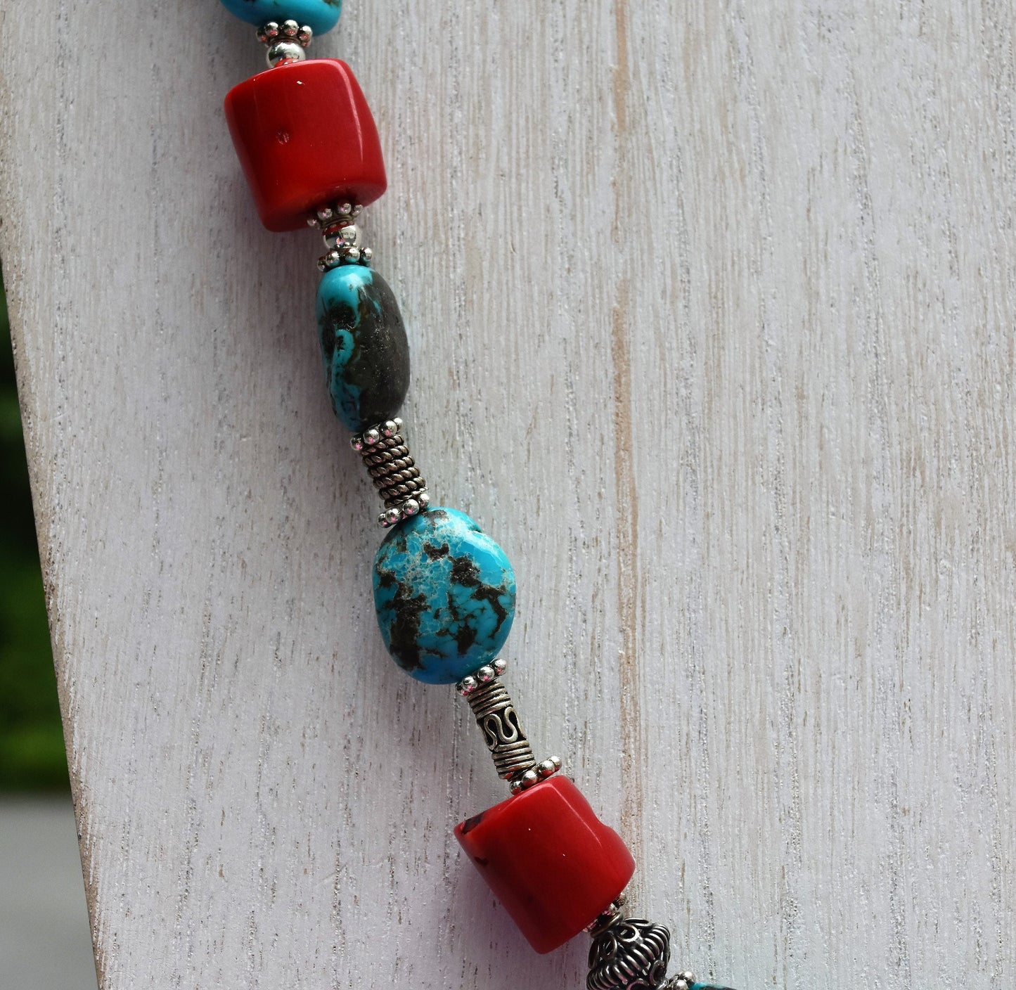 Turquoise and Coral Necklace