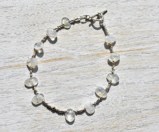 Moonstone and Silver Bracelet