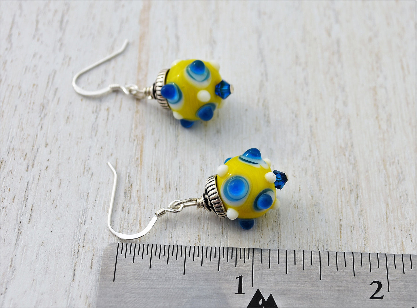 Bumpy Handmade Lampwork Earrings