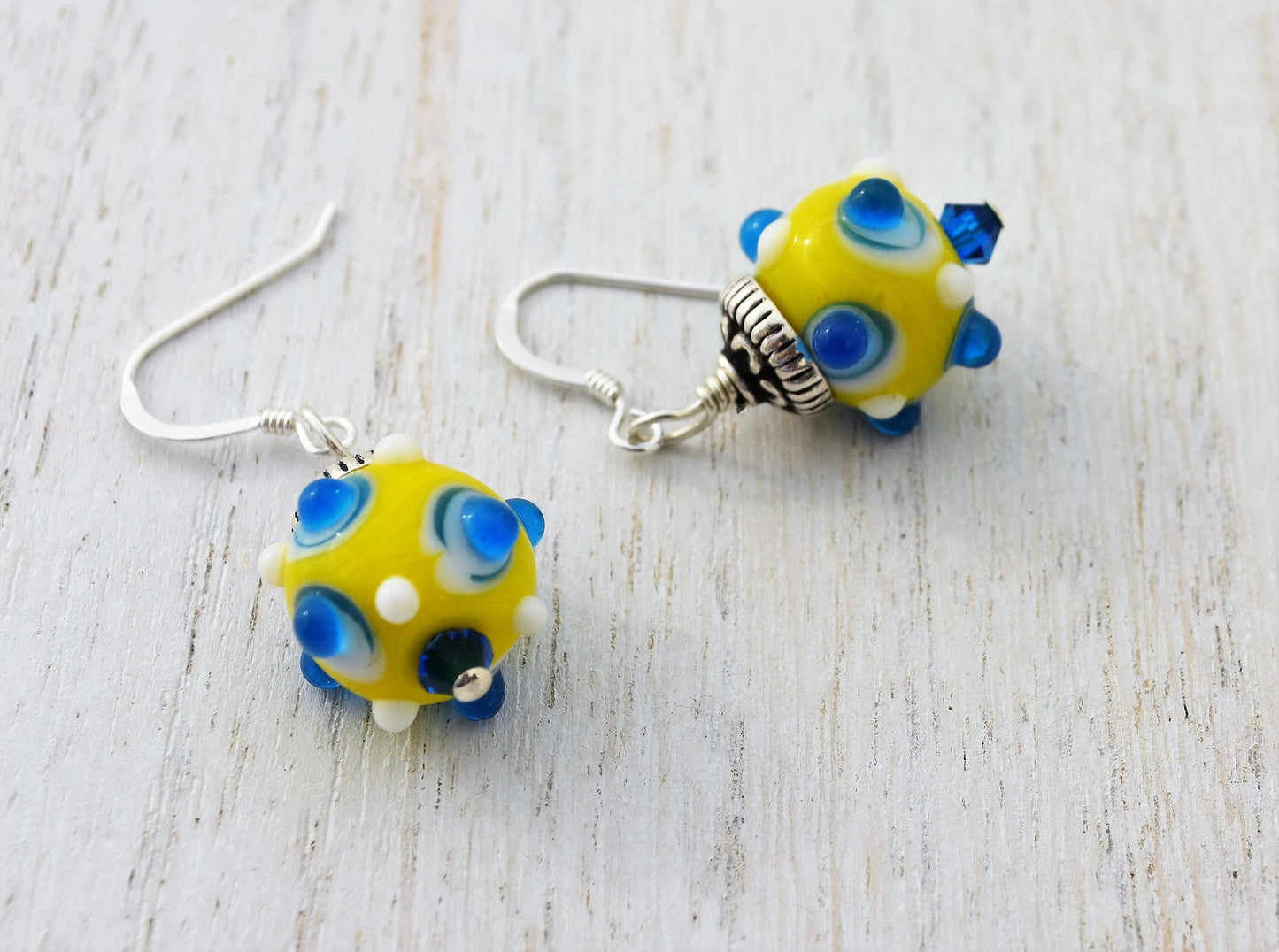 Bumpy Handmade Lampwork Earrings