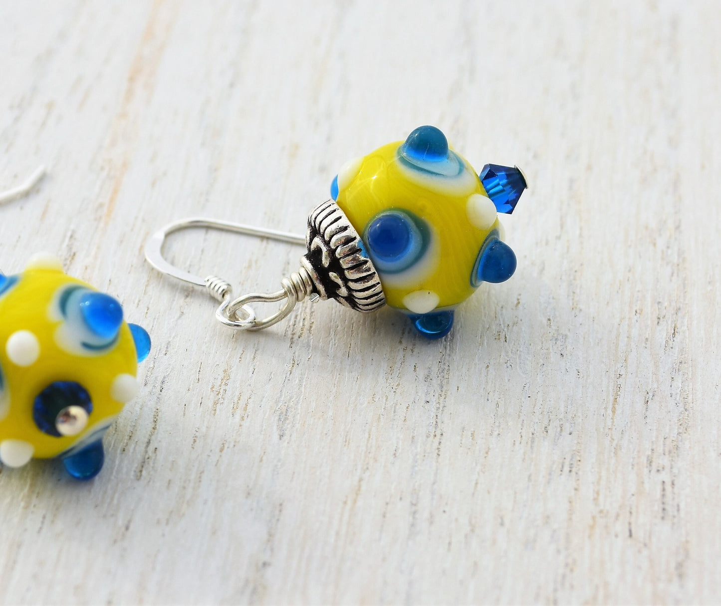 Bumpy Handmade Lampwork Earrings