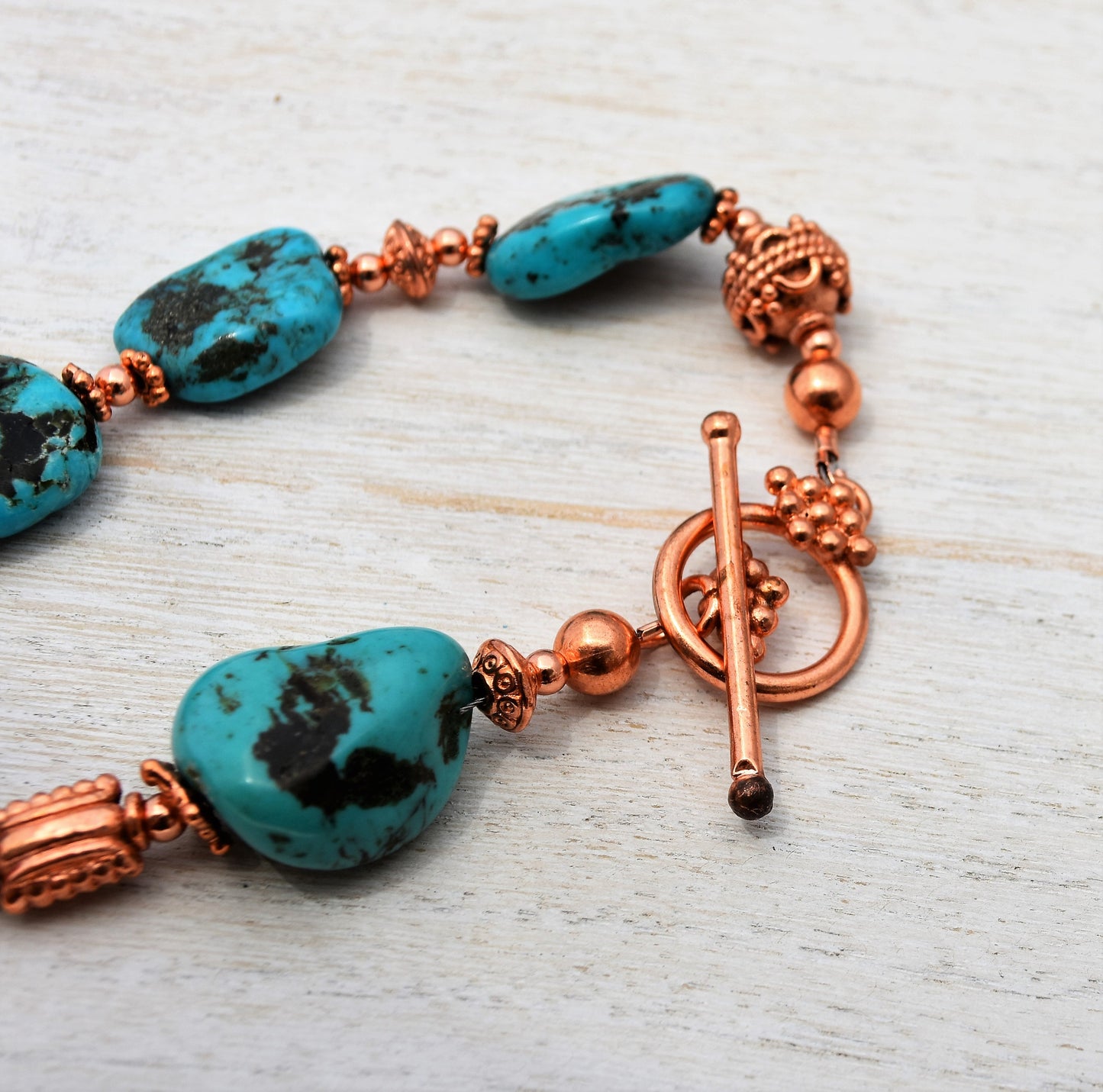 Turquoise and Copper Bracelet