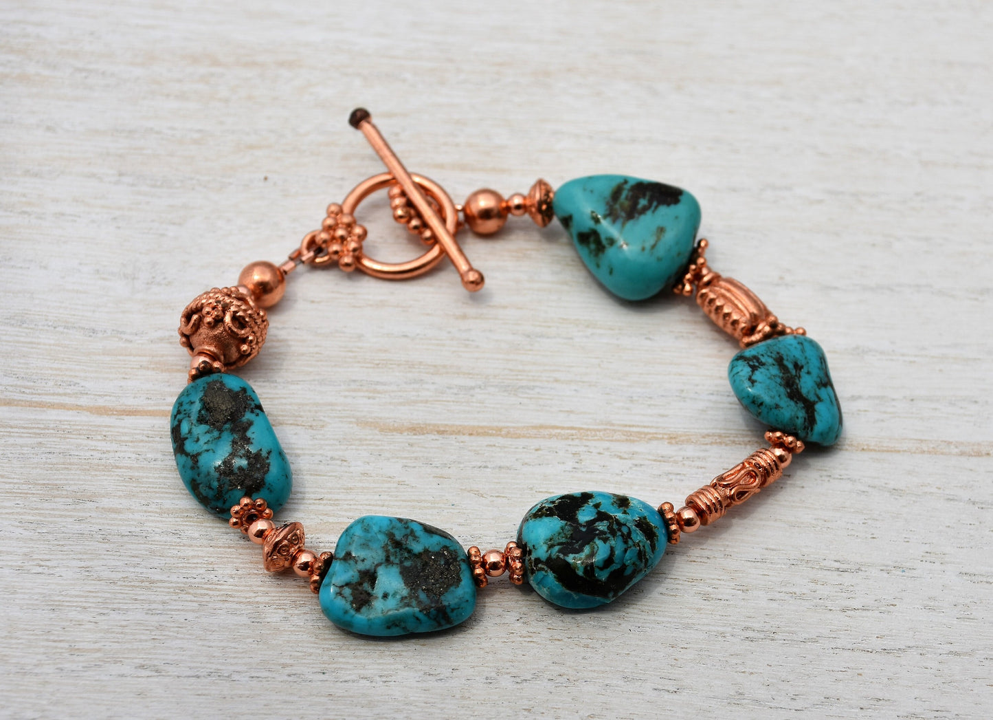 Turquoise and Copper Bracelet