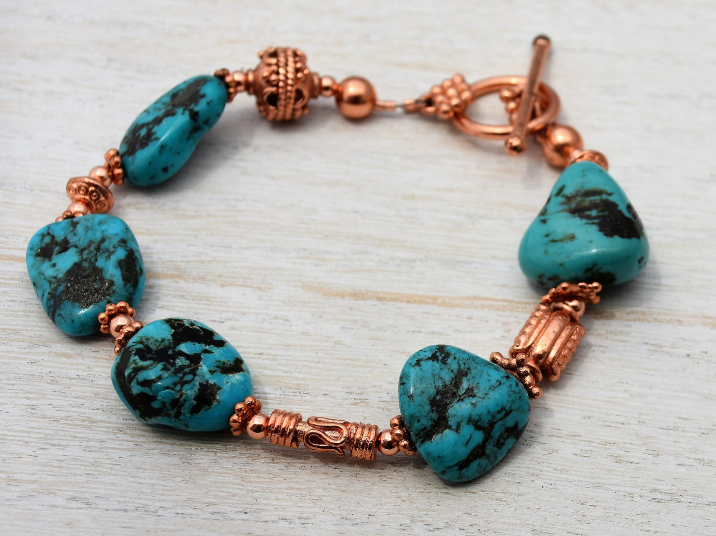 Turquoise and Copper Bracelet