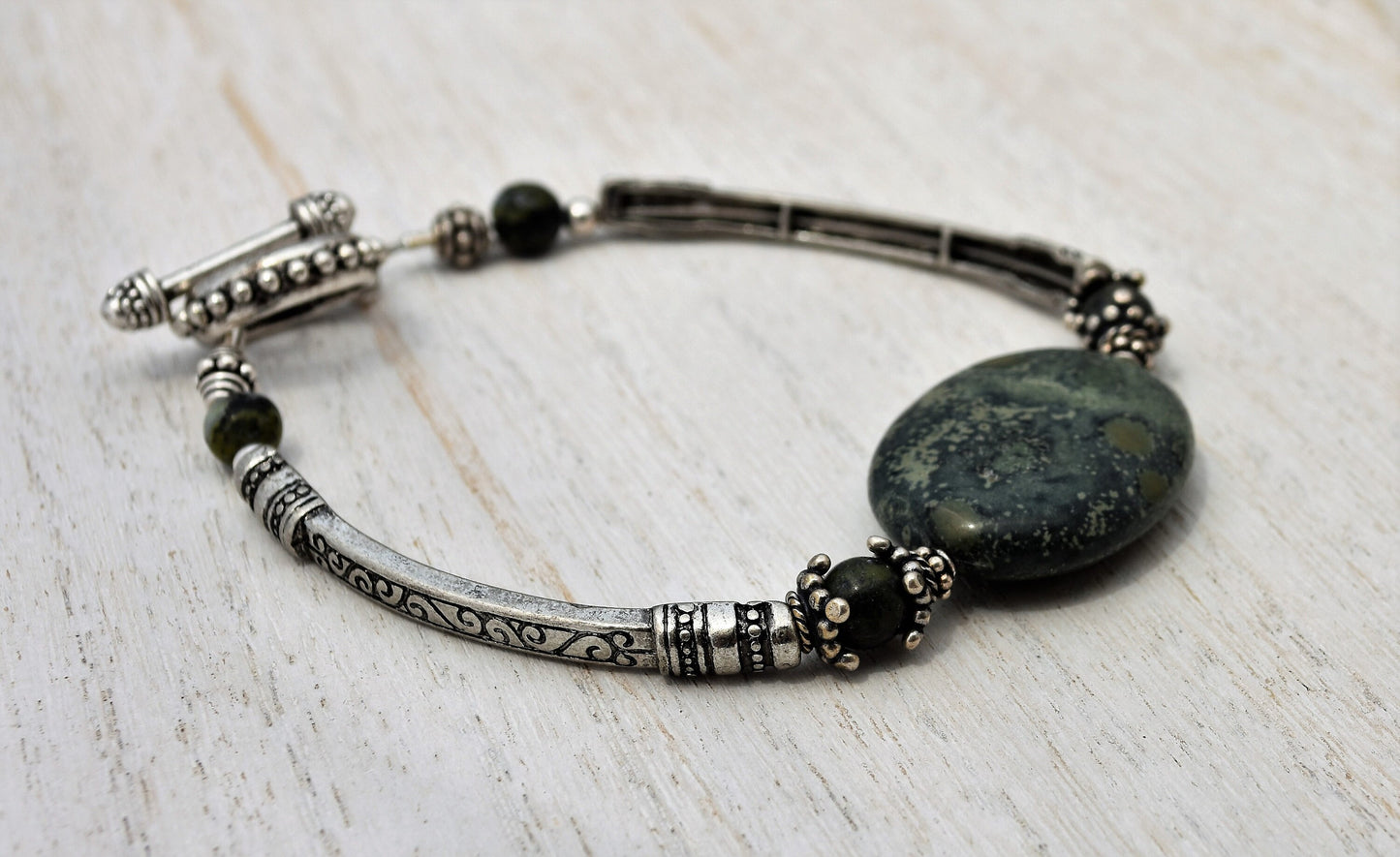 Kambaba Jasper Bangle Bracelet