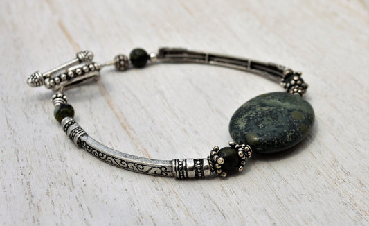 Kambaba Jasper Bangle Bracelet