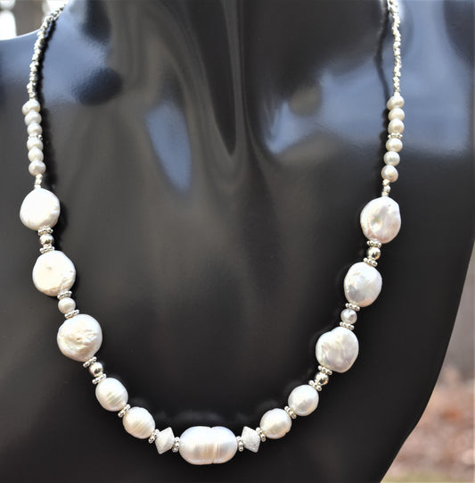 Freshwater Coin Pearl Necklace