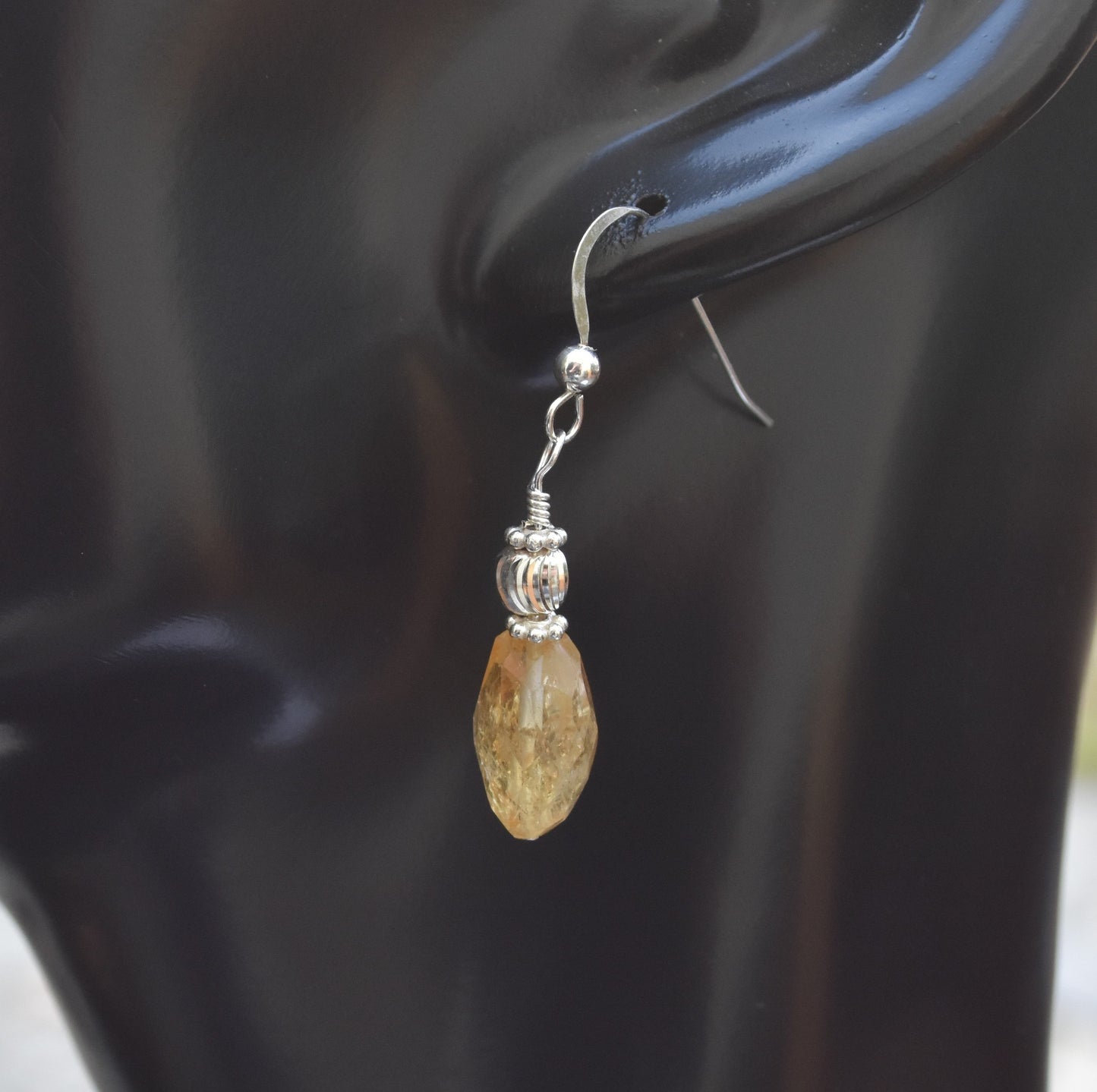Citrine and Sterling Silver Earrings
