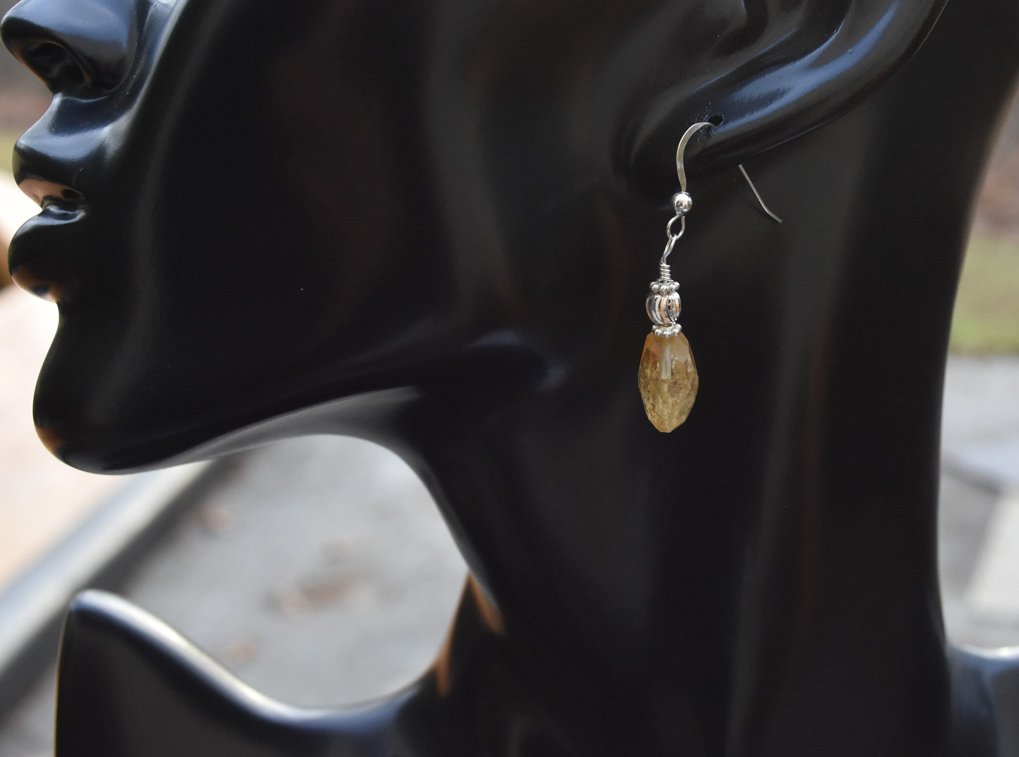 Citrine and Sterling Silver Earrings