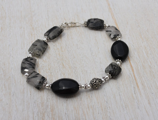 Tourmalinated Quartz Bracelet
