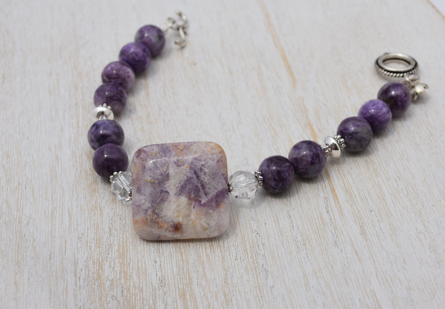 Charoite Bead Bracelet