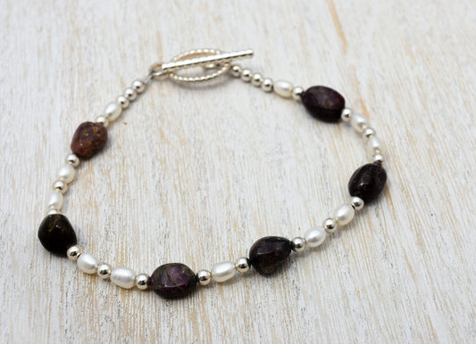 Tourmaline Freshwater Pearl Bracelet