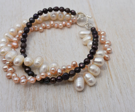 Three Strand Freshwater Pearl Bracelet