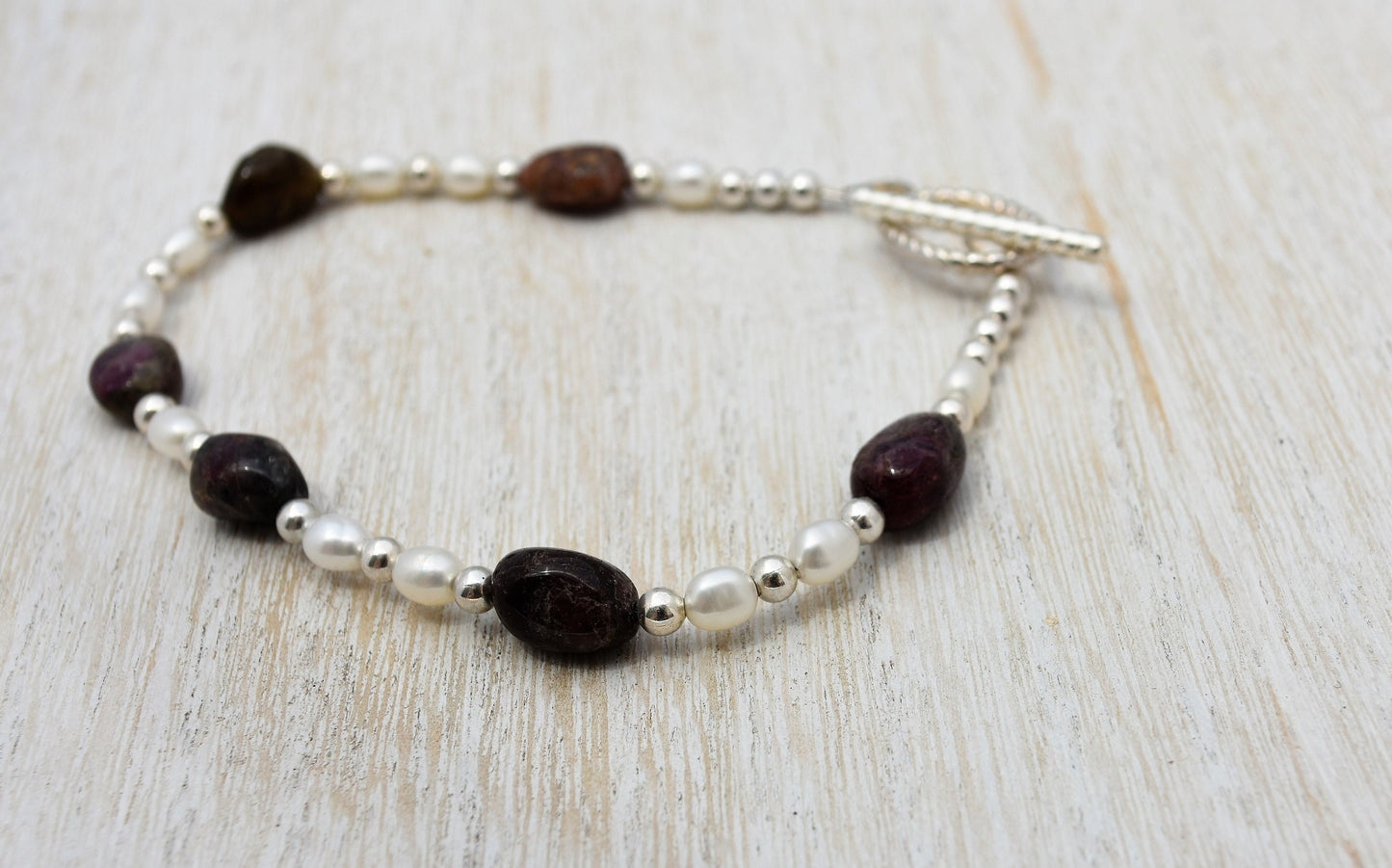 Tourmaline Freshwater Pearl Bracelet