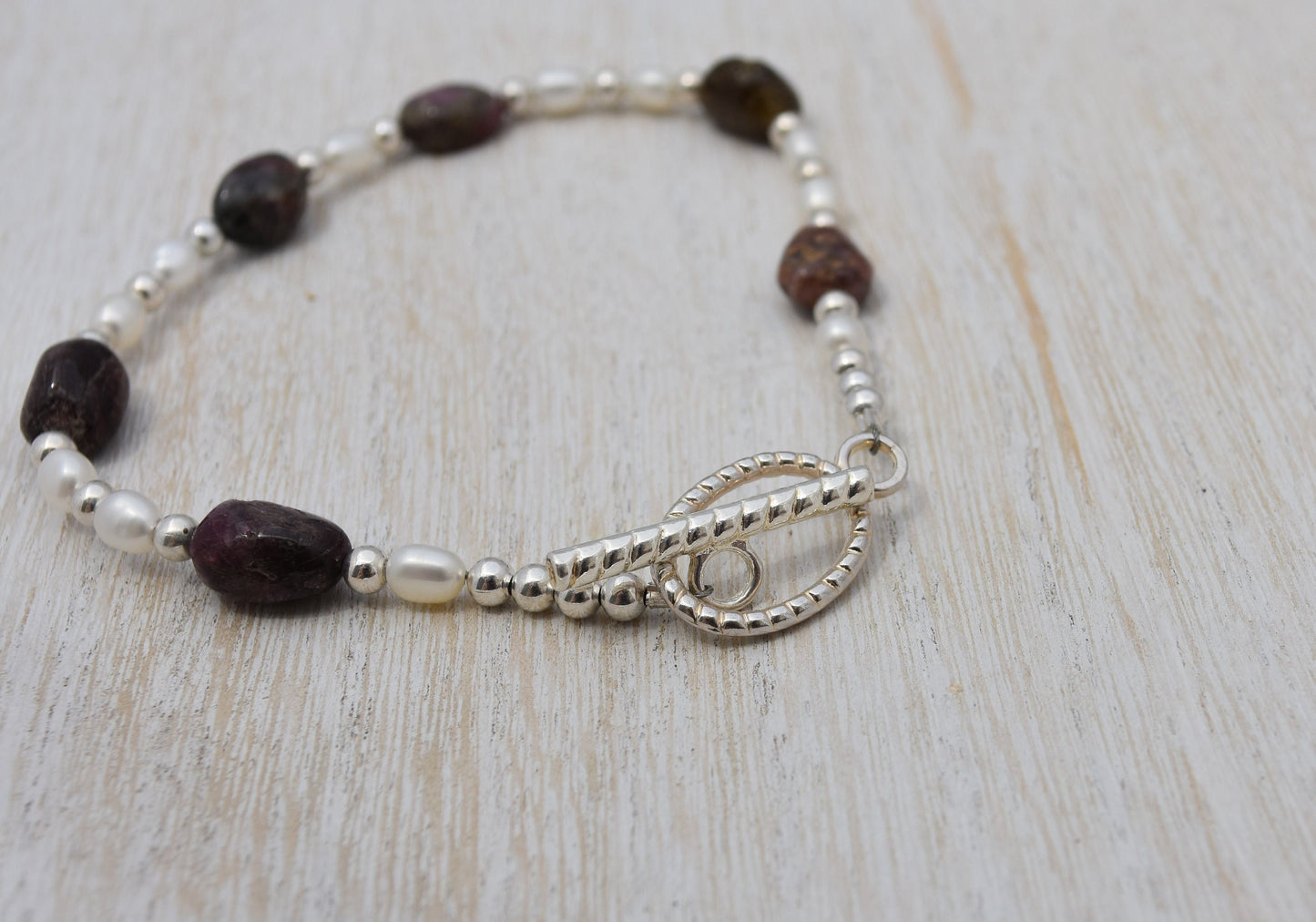 Tourmaline Freshwater Pearl Bracelet