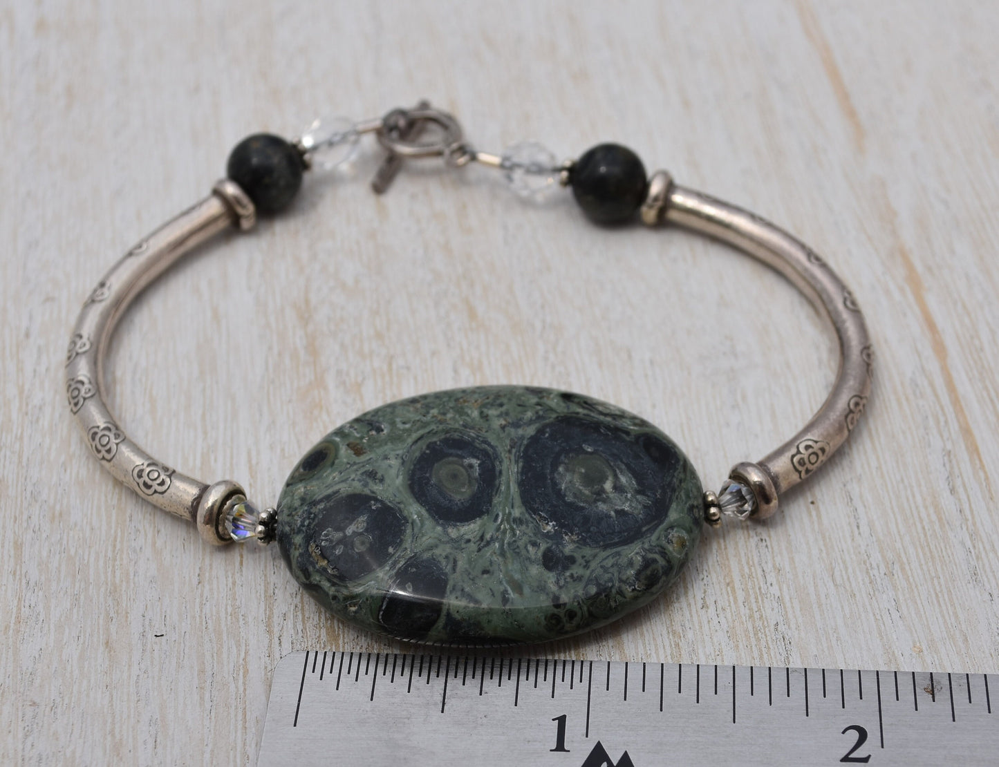 Kambaba Jasper Silver Bracelet