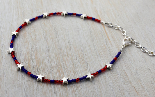 Patriotic Star Ankle Bracelet