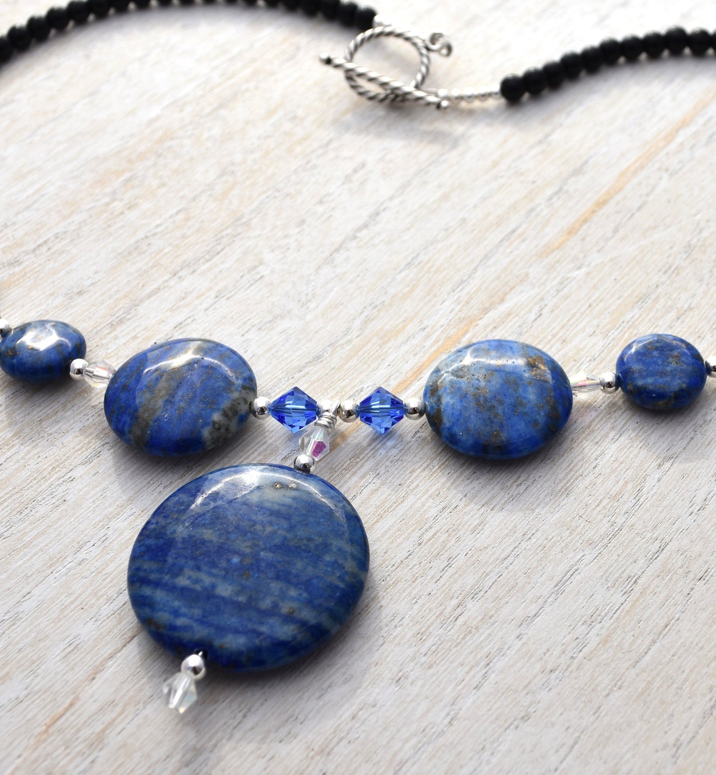 Sodalite Sterling Silver Pendant Necklace