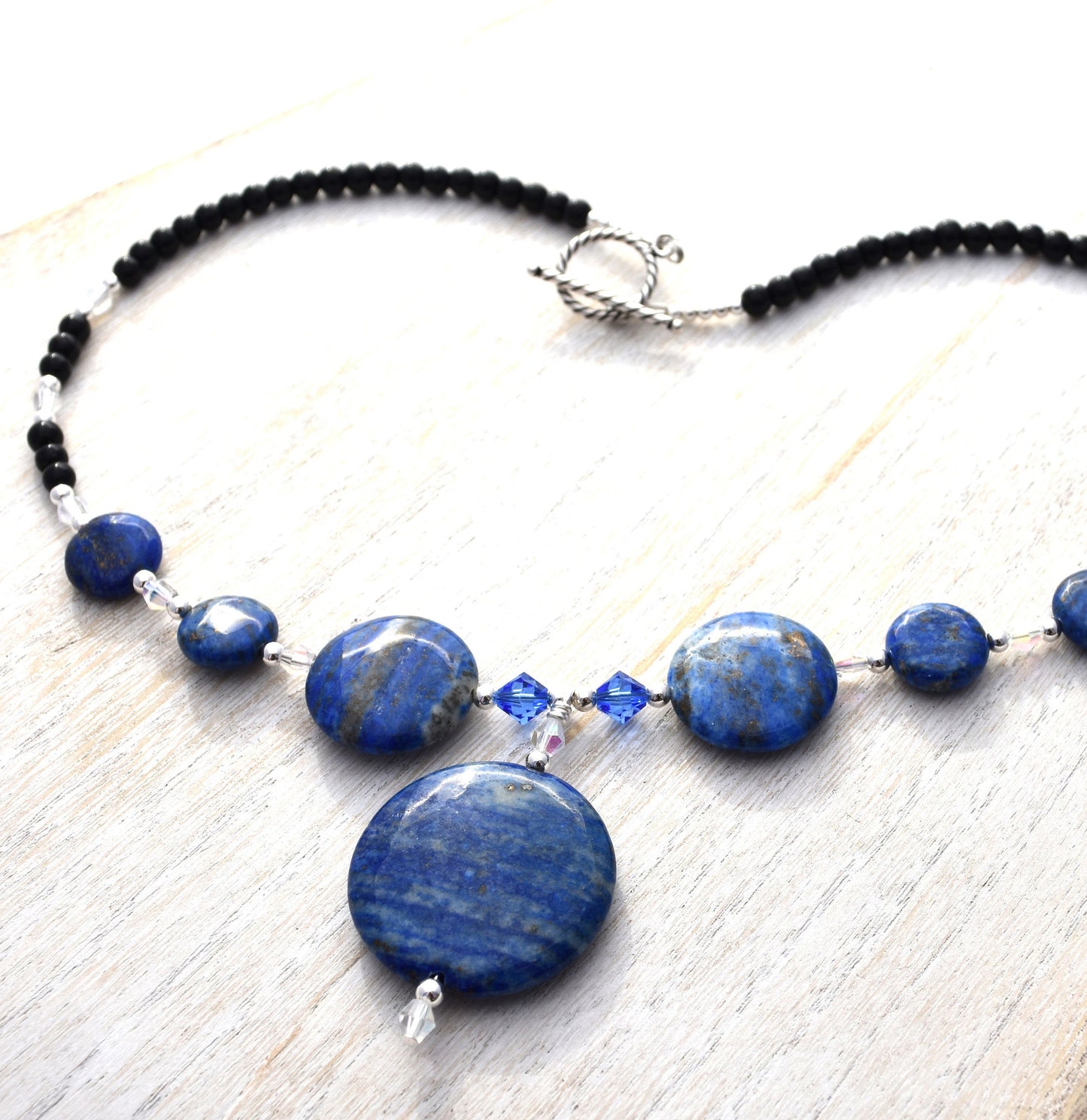 Sodalite Sterling Silver Pendant Necklace