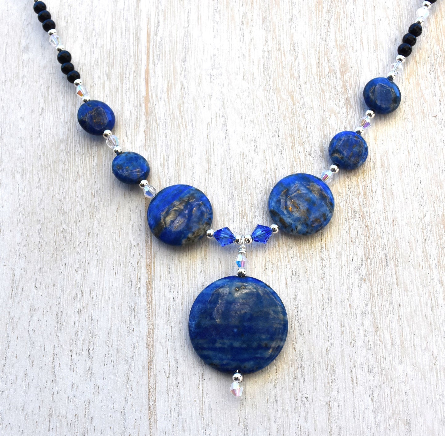 Sodalite Sterling Silver Pendant Necklace