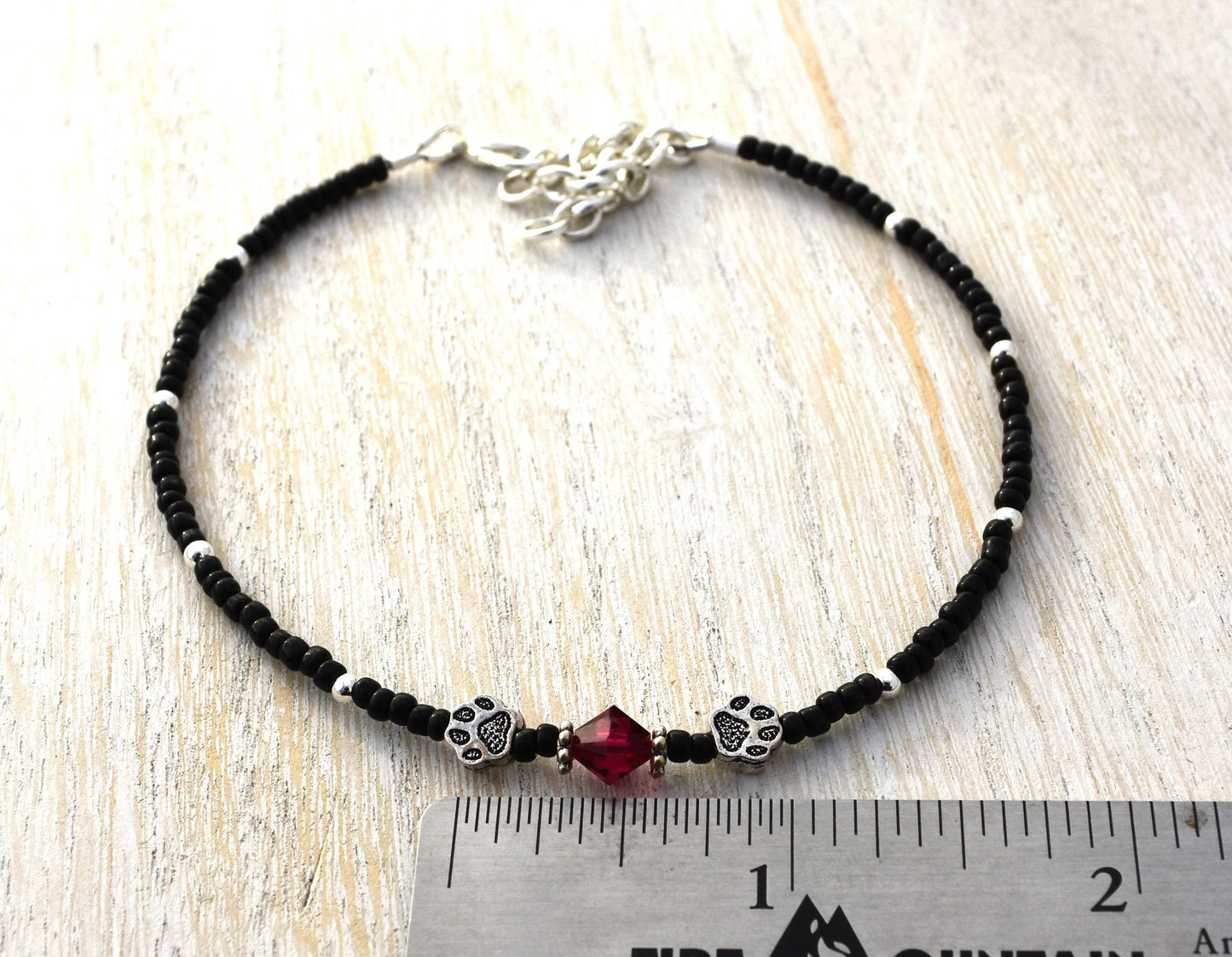 Dog Paw Birthstone Bracelet