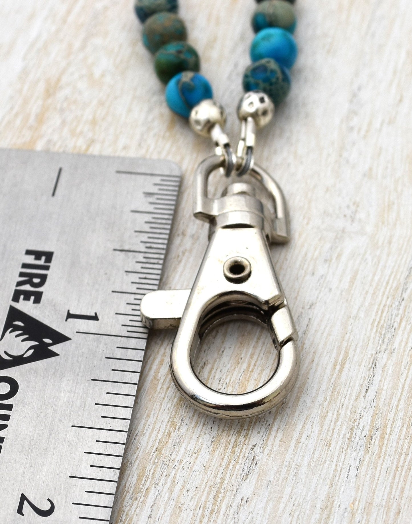 Turquoise and Coral Herding Whistle Lanyard